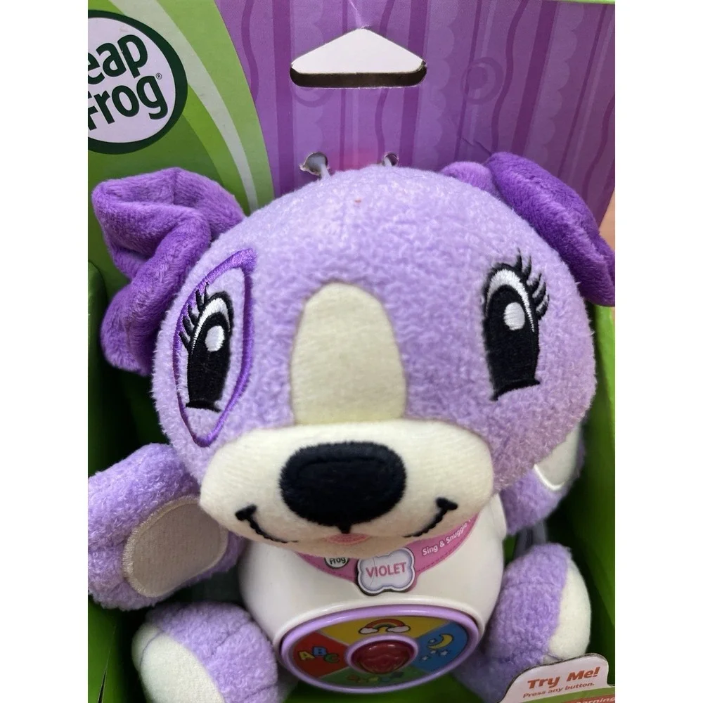 Leap Frog Sing & Snuggle Violet Interactive Plush Purple Puppy Learning Toy NEW
